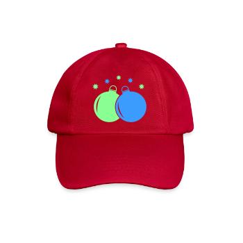 Neon-Weihnachtskugeln Duo - Baseballkappe - klassisch Rot - Vorne