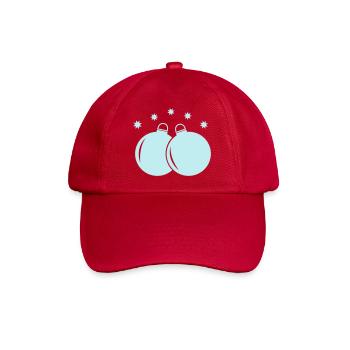 Pastellkugeln Weihnachtsornament - Baseballkappe - klassisch Rot - Vorne