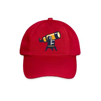 Teleskop Astronomie Grafik - Baseballkappe - klassisch Rot - Vorne
