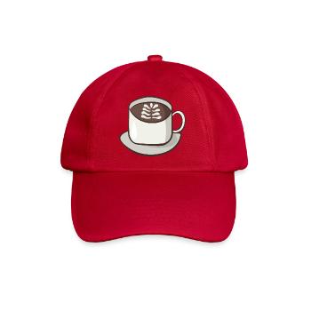Cappuccino - Baseballkappe - klassisch Rot - Vorne