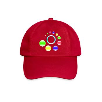 Neon-Orbit-Ringburst - Baseballkappe - klassisch Rot - Vorne