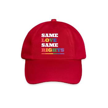 LGBTQ Pride Month - Gleiche Liebe, gleiche Rechte - Baseballkappe - klassisch Rot - Vorne