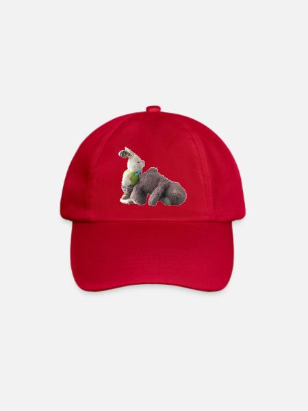 Teddybär Hase - Baseballkappe - klassisch Rot