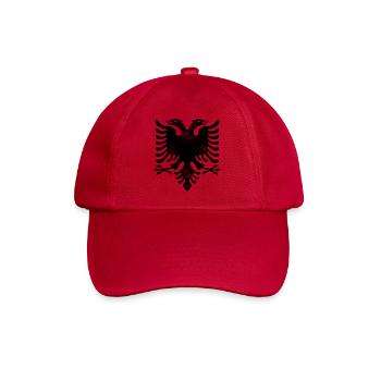 Albanische Adlerflagge Logo Albanien Shqipëria - Baseballkappe - klassisch Rot - Vorne