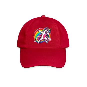 Dab Einhorn Dabbing Einhörner Unicorn Mädchen - Baseballkappe - klassisch Rot - Vorne