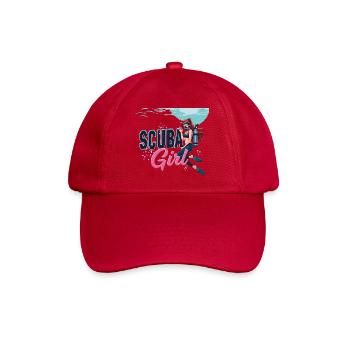 Scuba Girl Taucherin Design - Baseballkappe - klassisch Rot - Vorne