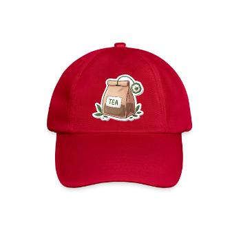 Teebeutel Illustration - Baseballkappe - klassisch Rot - Vorne