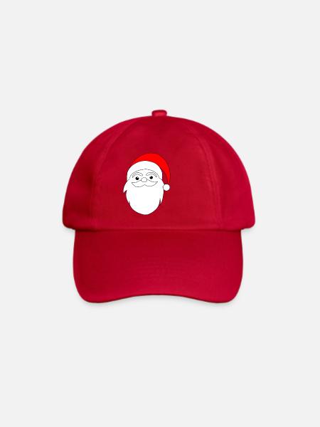 Weihnachtsmann Linienkunst - Baseballkappe - klassisch Rot