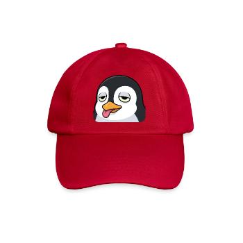 Lustiger Pinguin Cartoon Genervt Zunge Rausstrecke - Baseballkappe - klassisch Rot - Vorne