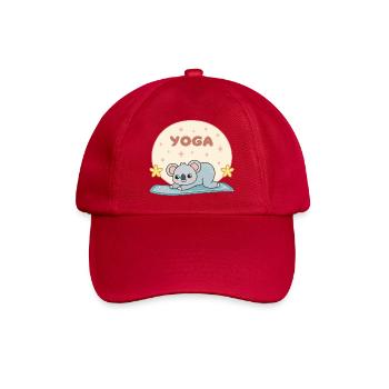 Pastel Koala Yoga auf weicher Matte - Baseballkappe - klassisch Rot - Vorne