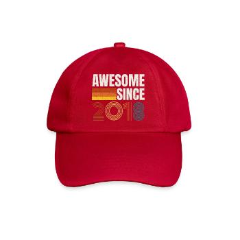 Großartig seit 2018 Retro Vintage Geburtstag - Baseballkappe - klassisch Rot - Vorne