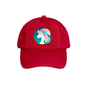 Neon Einhorn Traumbild - Baseballkappe - klassisch Rot - Vorne