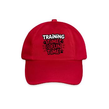  Training Time Is Fun Time Hundetraining Für - Baseballkappe - klassisch Rot - Vorne