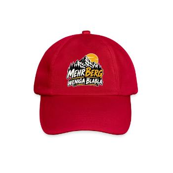 mehr Berg weniga blabla - für echte Wanderer - Baseballkappe - klassisch Rot - Vorne