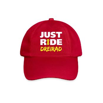 Just ride Dreirad Geschenk - Baseballkappe - klassisch Rot - Vorne