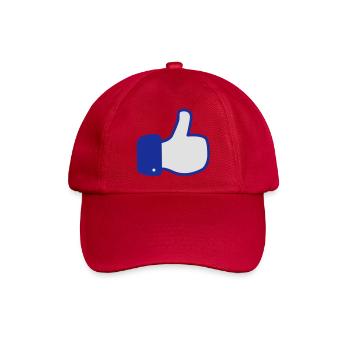 i like button - mag dich - gefällt mir - gefaellt - Baseballkappe - klassisch Rot - Vorne