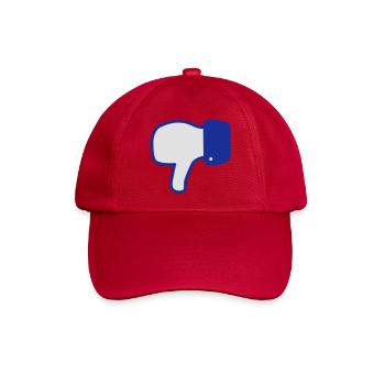 dislike - gefällt mir nicht - don't like - social - Baseballkappe - klassisch Rot - Vorne