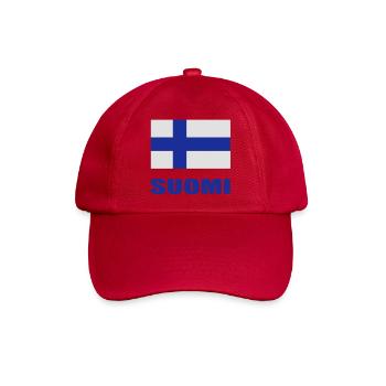 Finnische Flagge - Baseballkappe - klassisch Rot - Vorne