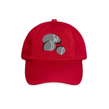 Drei Kieselsteine - Baseballkappe - klassisch Rot - Vorne