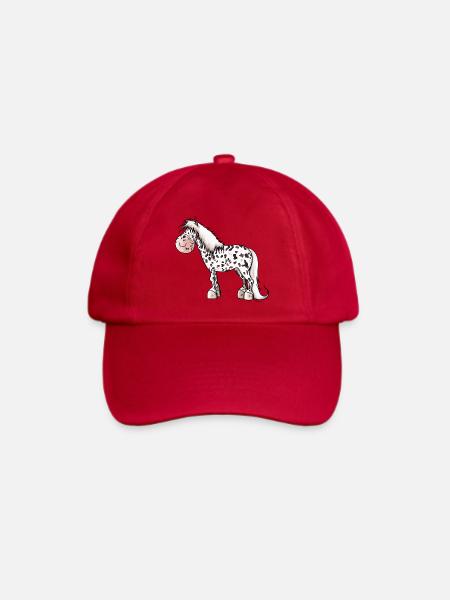 Tigerschecke Pony - Baseballkappe - klassisch Rot