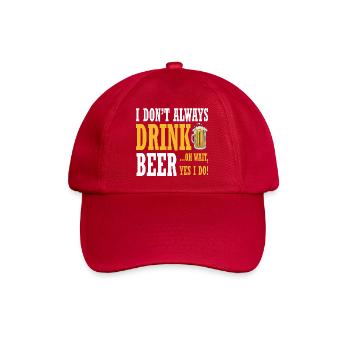 Humorvolles Bier-Spruchdesign für Geselligkeit - Baseballkappe - klassisch Rot - Vorne