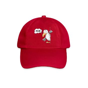 Moin Spruch Möwe Tiermotiv - Baseballkappe - klassisch Rot - Vorne