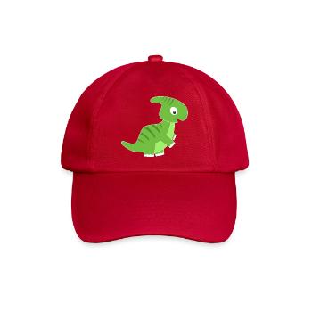 Grüner Dinosaurier Kinderdesign - Baseballkappe - klassisch Rot - Vorne