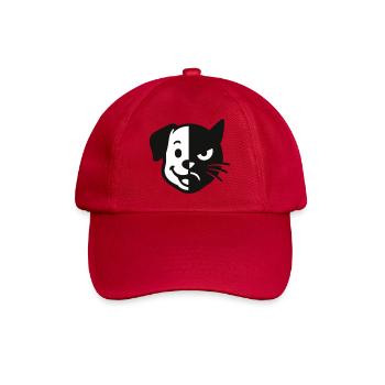 Hund Katze Dualität YinYang - Baseballkappe - klassisch Rot - Vorne