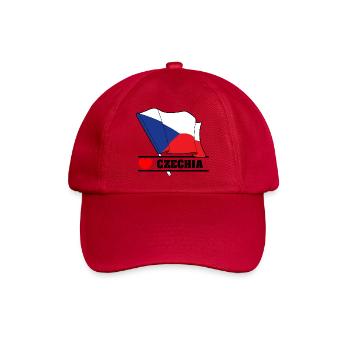 TSCHECHISCHE Republik – Flagge mit Herz - Baseballkappe - klassisch Rot - Vorne