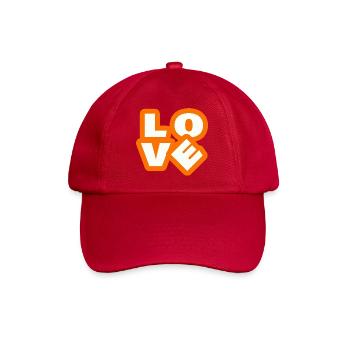LOVE - Baseballkappe - klassisch Rot - Vorne