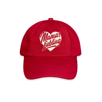 Mamas Liebling Herz Schrift - Baseballkappe - klassisch Rot - Vorne