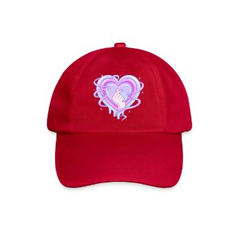 Pastellherz K Pop Fingersymbol Liebe - Baseballkappe - klassisch Rot - Vorne
