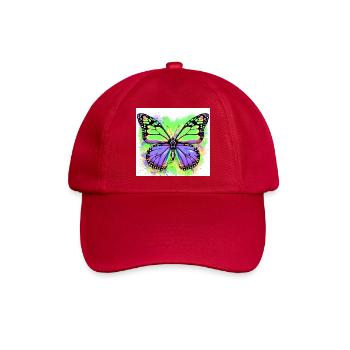 Schmetterling - Baseballkappe - klassisch Rot - Vorne