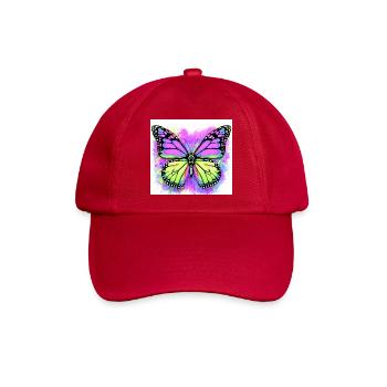 Schmetterling - Baseballkappe - klassisch Rot - Vorne