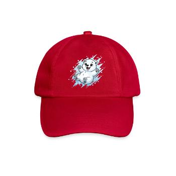 Fröhlicher Polarbär Spritzer - Baseballkappe - klassisch Rot - Vorne