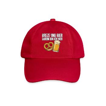 Breze Und Bier Bierzelt - Baseballkappe - klassisch Rot - Vorne