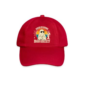 Das ist wirklich ein lustiges Retro-Geister-Halloween auf einem Boo Sheet. - Baseballkappe - klassisch Rot - Vorne