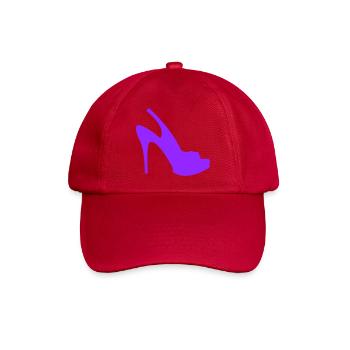 Violette Stiletto Silhouette - Baseballkappe - klassisch Rot - Vorne