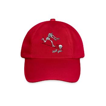 Na tja, Kopfloses Skelettrollendes Schädel-Meme - Baseballkappe - klassisch Rot - Vorne