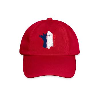 Paris Pinselstrich Flagge Frankreich - Baseballkappe - klassisch Rot - Vorne