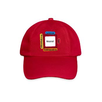 Vier Ohren Modell - Baseballkappe - klassisch Rot - Vorne