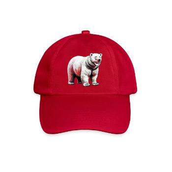 Weißer Eisbär - Baseballkappe - klassisch Rot - Vorne