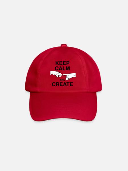 Keep calm and create - Baseballkappe - klassisch Rot