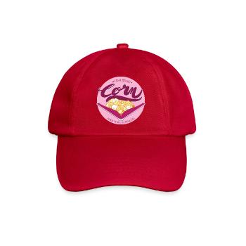 Corn mit rosa Hintergrund - Baseballkappe - klassisch Rot - Vorne