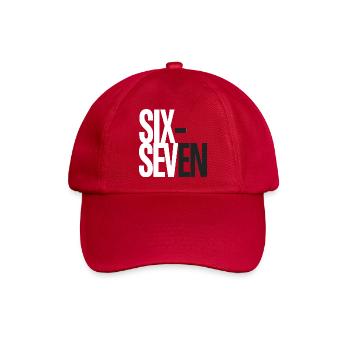 Sechs- und Sieben-Überlappungstypografie - Baseballkappe - klassisch Rot - Vorne