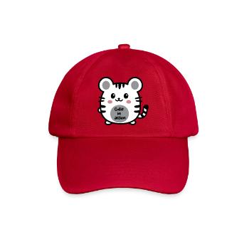 Kawaii Tiger Cutie in Action - Baseballkappe - klassisch Rot - Vorne