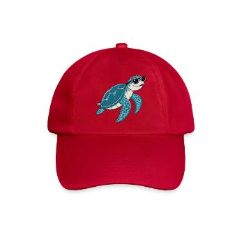 Schildkröten-Schick-Brille - Baseballkappe - klassisch Rot - Vorne