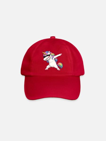 Dabbing Einhorn - Baseballkappe - klassisch Rot