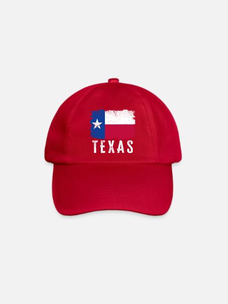 Texas State Flag gezeichnet Vintage Texas, USA - Baseballkappe - klassisch Rot