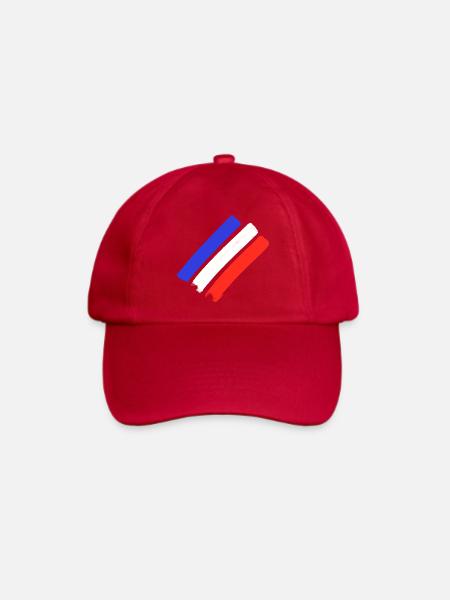 Frankreich Flagge - Streifen - Baseballkappe - klassisch Rot